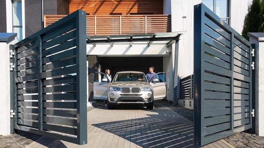 распашные ворота в Крымске